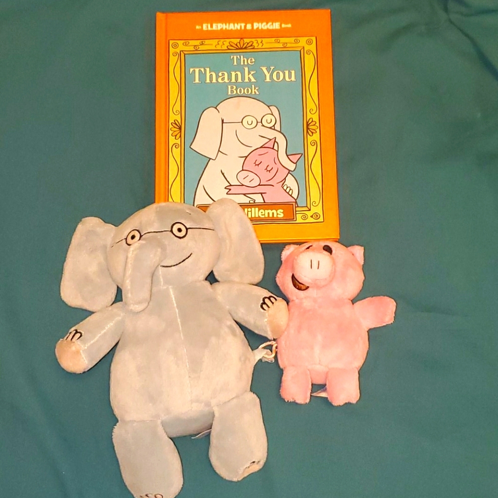 Piggy & Gerald Plush Toys and Book